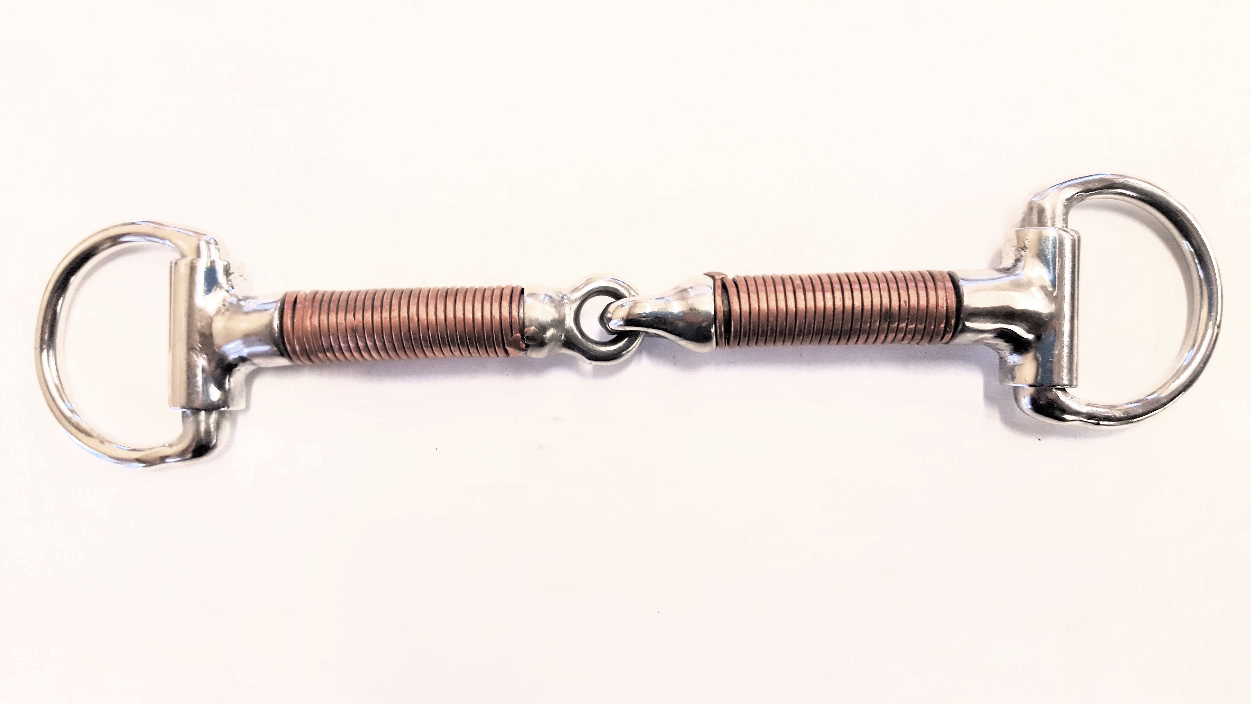 7/16" Copper Wrapped Bar D-Ring  Snaffle Bradoon