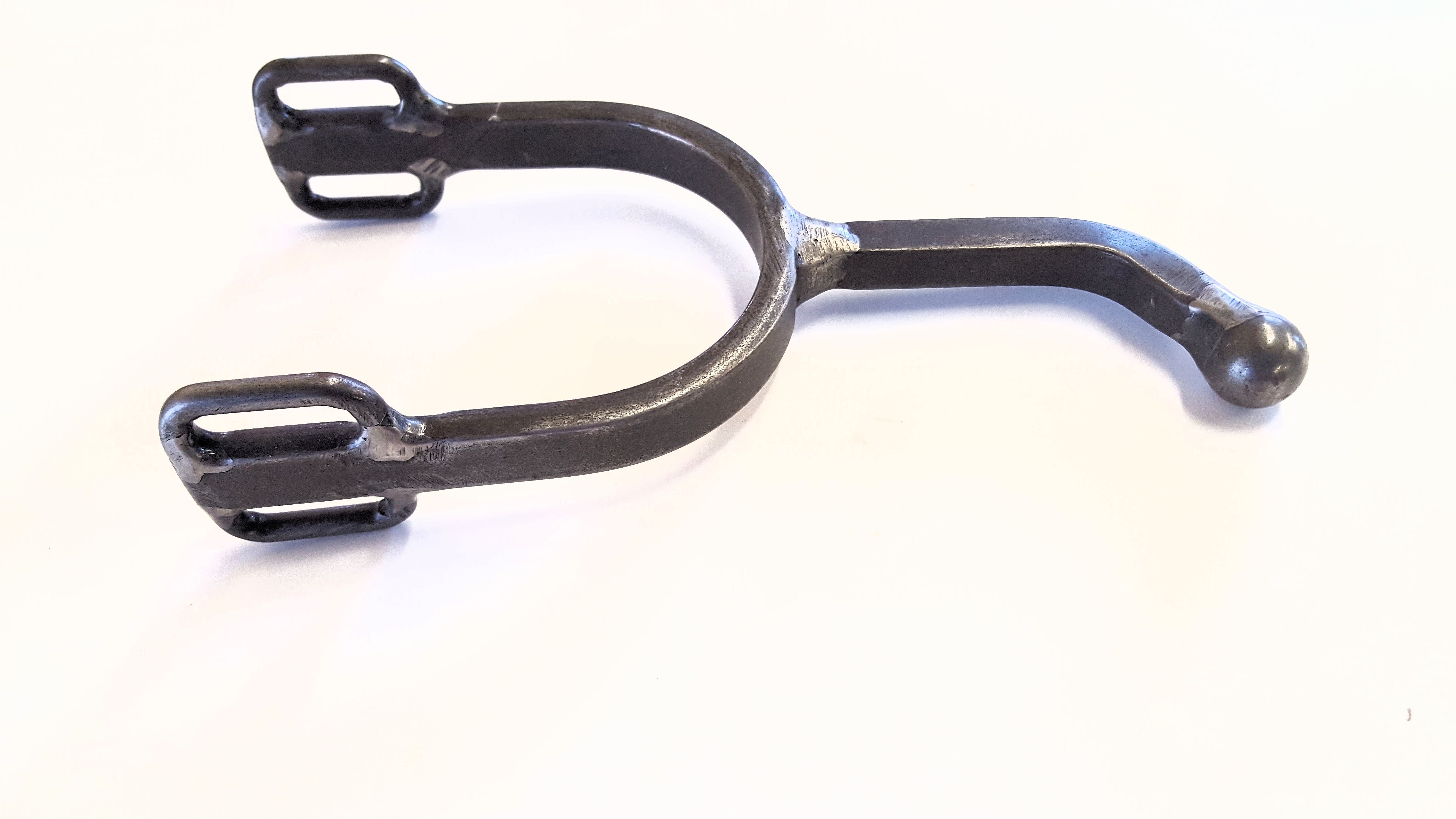 SWEET IRON HUMANE EQUESTRIAN SPURS WITH BEND SHANK