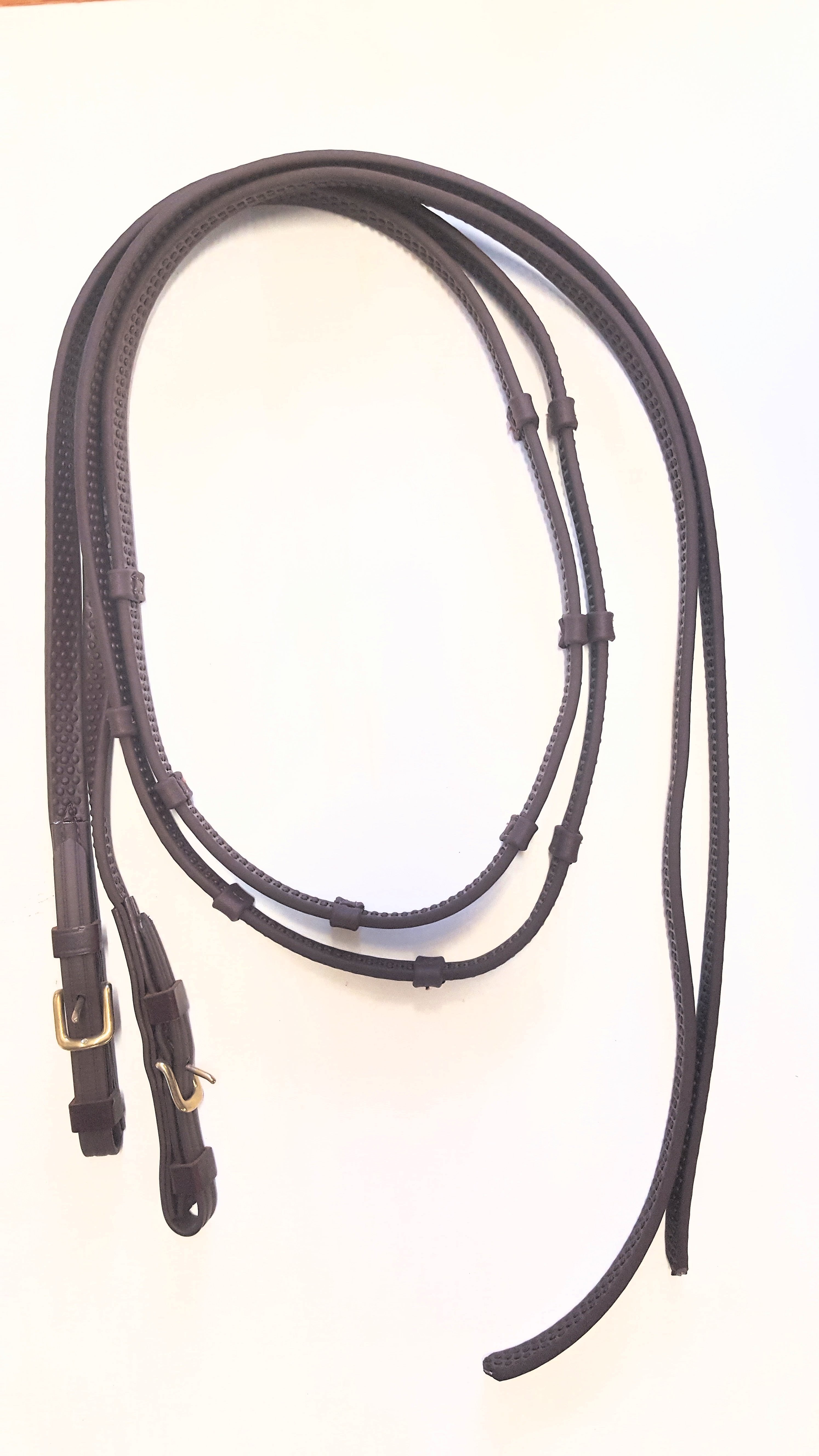 7' Split Super Grip Reins with Knobs Buckles or Snaps Martingale Stop option