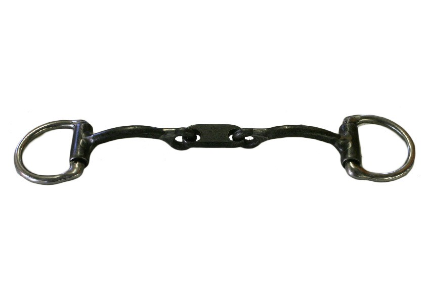 1/4" Smooth Bar Snaffle w/center plate
