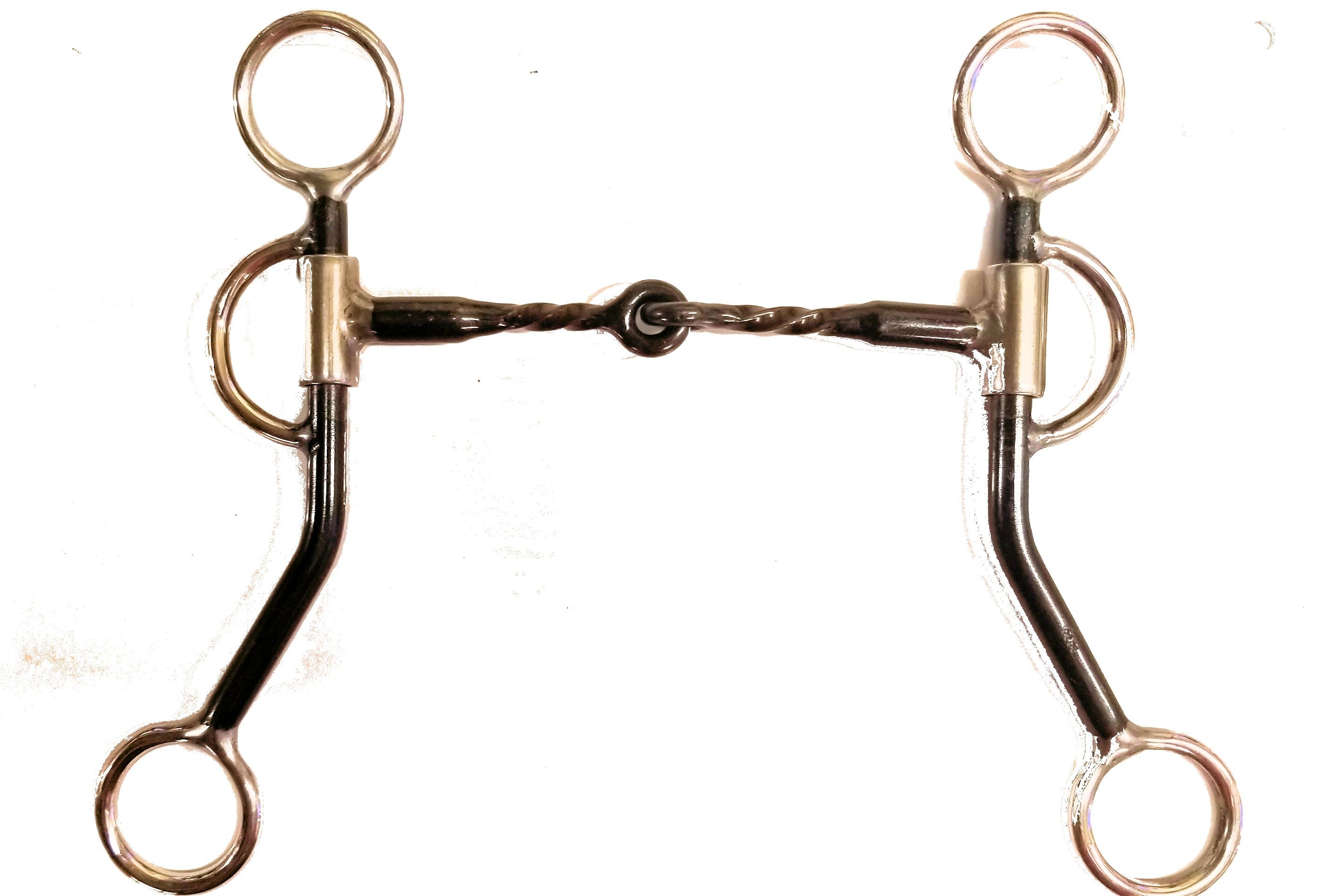 3/8" SMOOTH BAR TAPER TO TWISTED BAR SNAFFLE