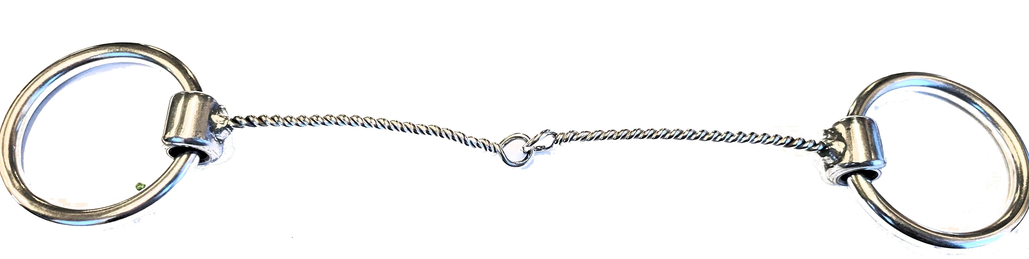 1/8" Twisted Wire Stainless Steel Snaffle