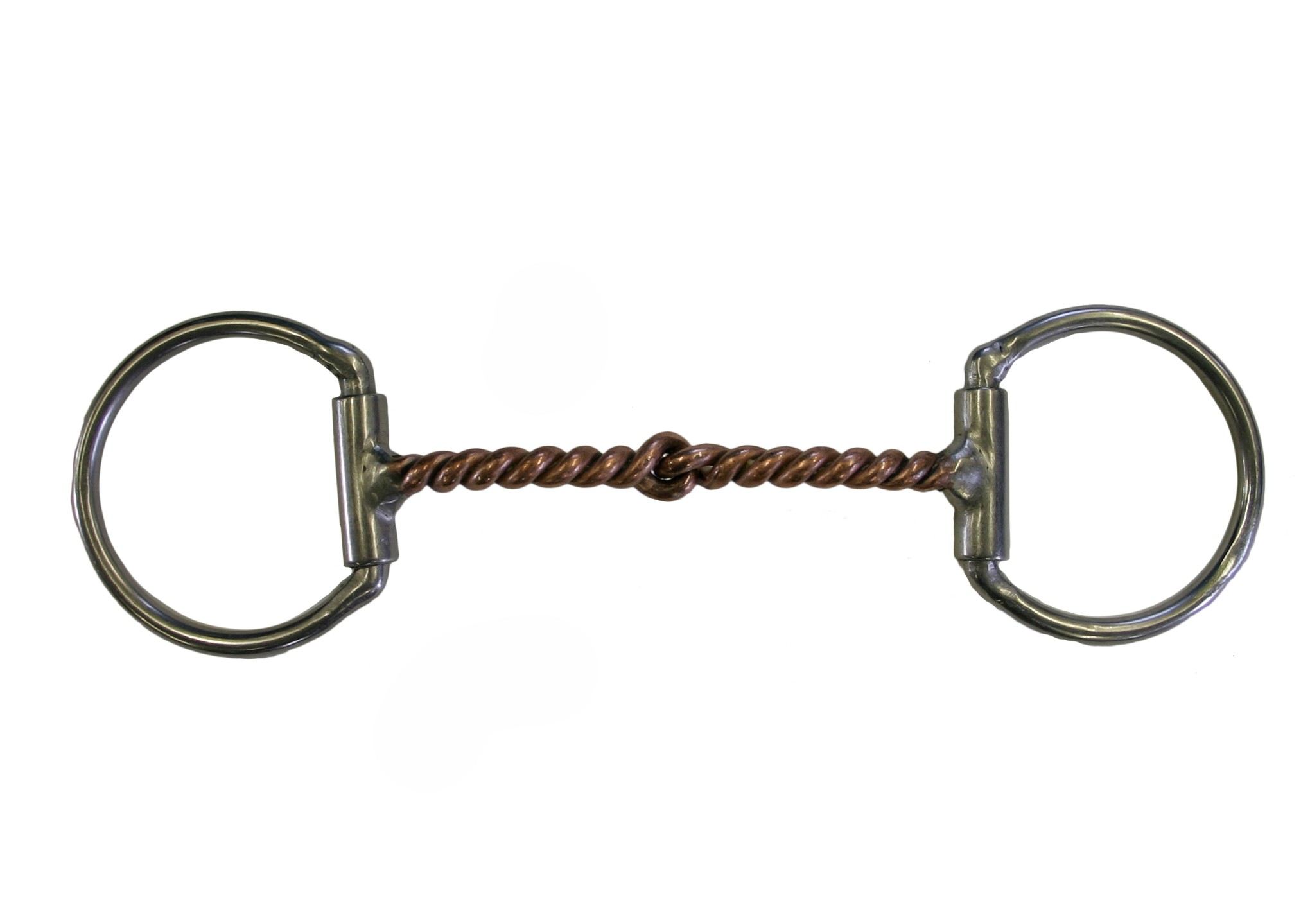 3/8" Brass Twisted Wire Snaffle