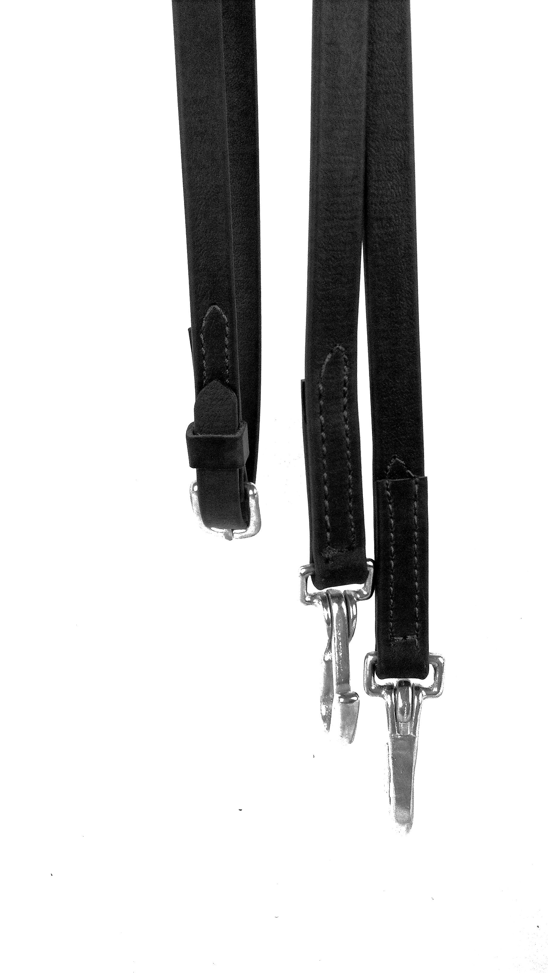 Beta Smooth English Training Reins with Spring Snaps.   Black or Brown