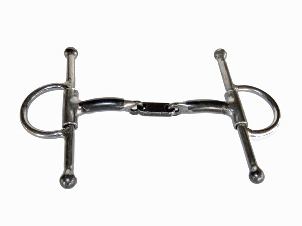 7/16" Smooth Snaffle with Center Plate Full cheek