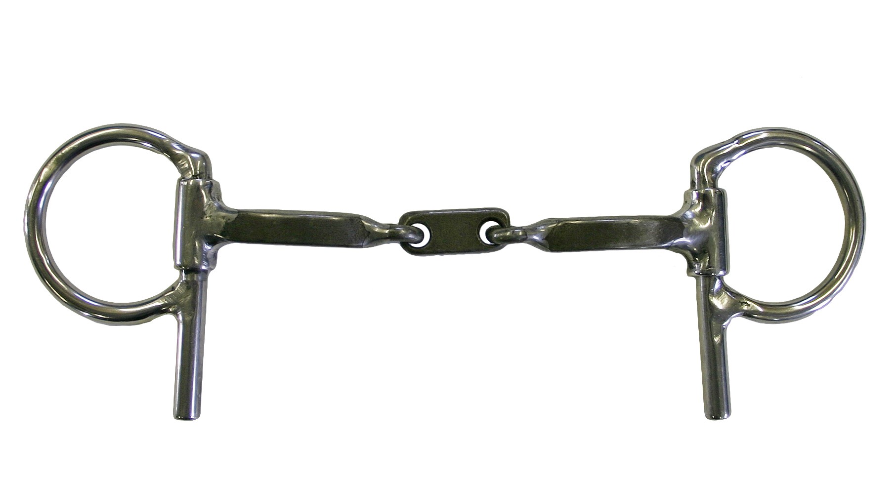 3/8" Square Bar Snaffle w/Center Plate