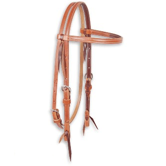 Leather Headstall - Buckle ends
