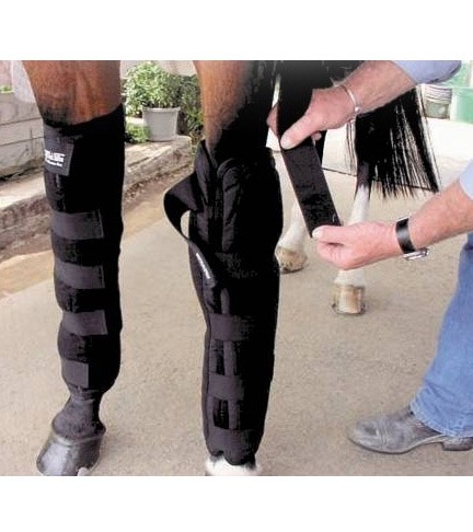 ICE HORSE Knee to Ankle Wrap (pair) with 12 Freezable Inserts