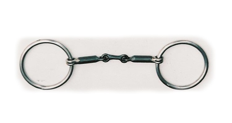 1/2" Smooth Snaffle with Dog Bone Center, 2  7/8" O-Rings