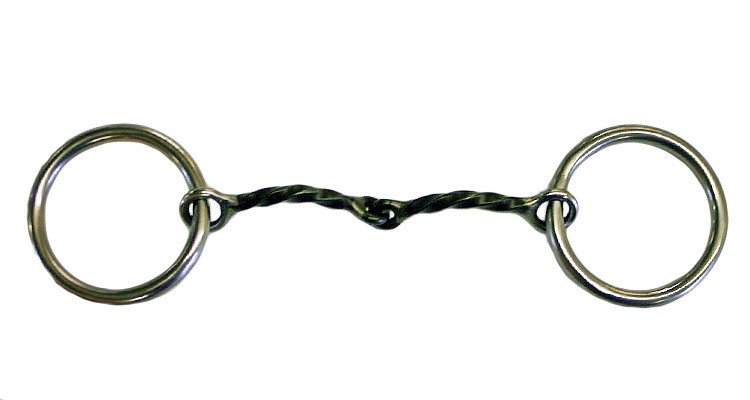 1/4" Twisted Bar Snaffle with 2-7/8" rings