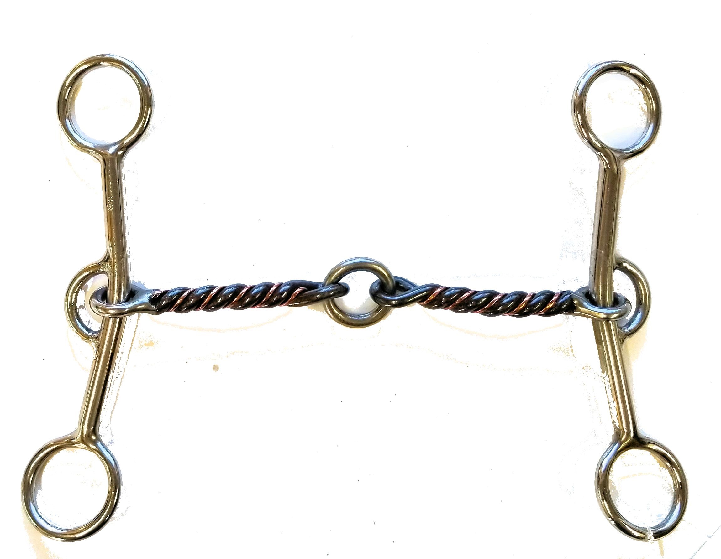 3/8" Sweet & Sour Twisted Wire Snaffle with Center Ring