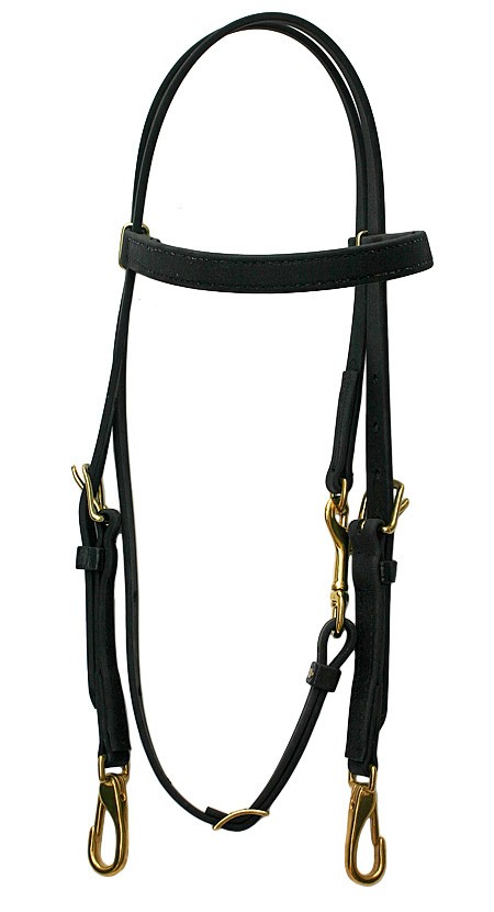 Beta Training Bridle w/Throat latch Snap.  Available in many colors