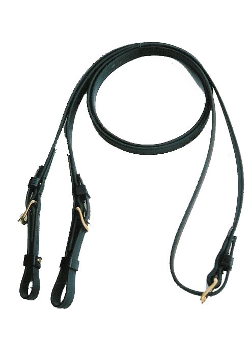 Beta English Training Reins with Buckles.  Black or Brown