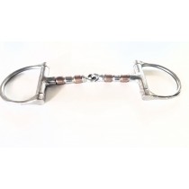 1/2" Copper and Silver Mouth Snaffle Three pieces  on each side roll.