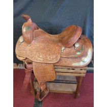 15"  Billy Royal Western Show Saddle #4225 with Breast Collar, headstall and Reins