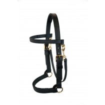 Heavy Duty 1" wide Beta Training Halter with Ball Bearings in Nose Band- Black