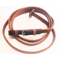 Brown Leather Lead 3/4" Wide